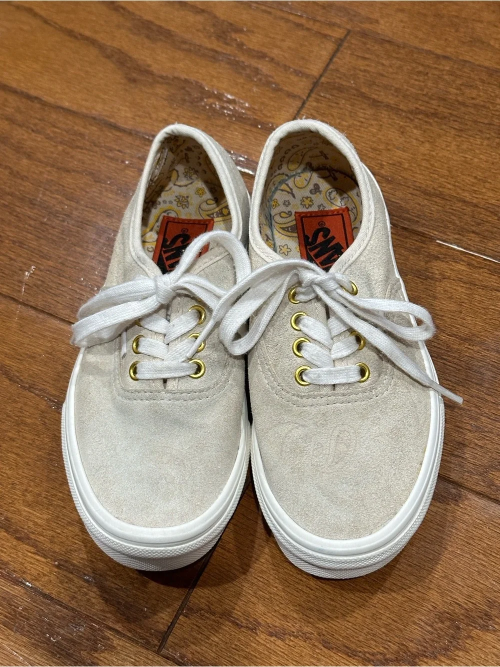 Anderson Paak x Vans girls Sand Paisley Neutral Suede Casual Lace-Up Sneakers